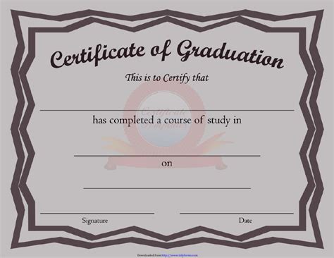 Downloadable Free Printable Graduation Certificates