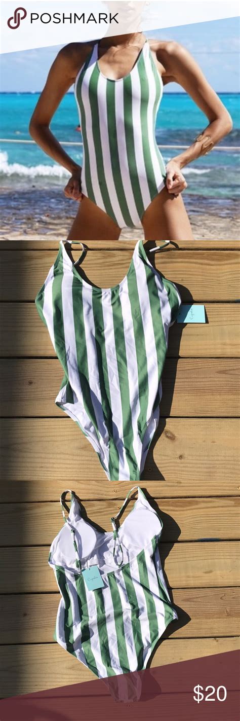 Cupshe One Piece Bathing Suit Med Cupshe Bathing Suits Striped