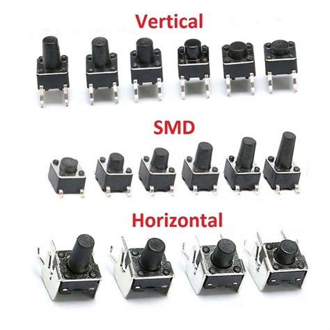 Momentary Tactile Push Button Switch Verticalsmdhorizontal Micro Pcb