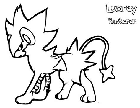 printable pokemon luxray free sheets coloring page
