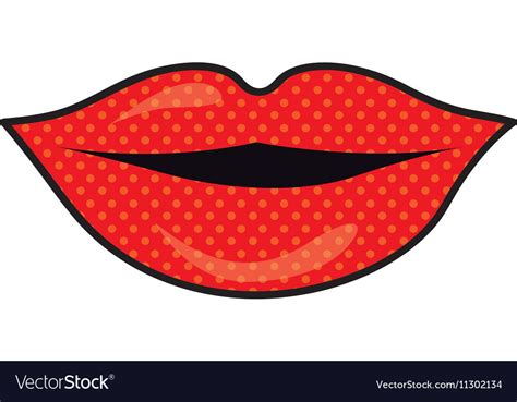 Lips Cartoon Icon Image Royalty Free Vector Image
