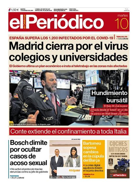 Prensa Hoy Portadas De Los Periódicos Del 10 De Marzo Del 2020 Free
