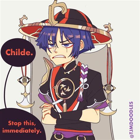 𝙏𝙚𝙨𝙨𝙖 On Twitter Scaramouche And Childe Fanart But Its Scaramouche