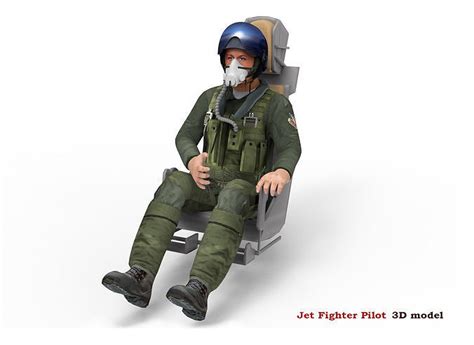 Jet Fighter Pilot 3d Model Cgtrader