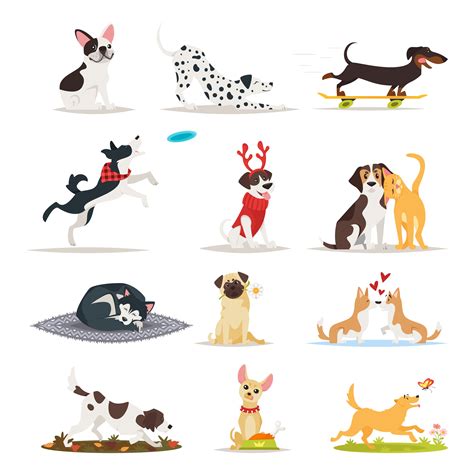 Dogs Set Animal Illustrations ~ Creative Market