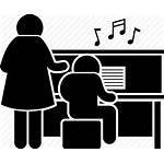 Lesson Learning Student Icon Piano Teacher Child