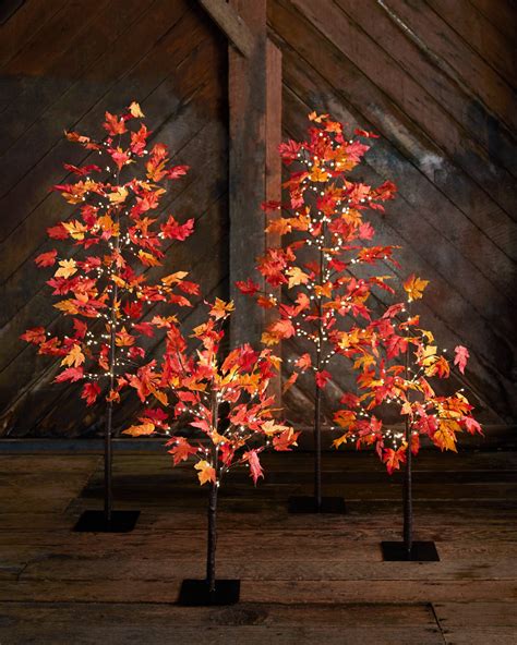 Outdoor Led Artificial Autumn Maple Tree Balsam Hill