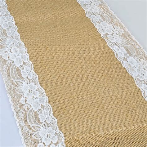 Vintage Table Runners For Wedding Decoration Burlap Lace Table Runner