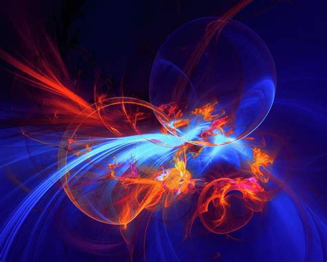 Abstract Digital Art Fire And Ice By Marfffa Art Fire And Ice