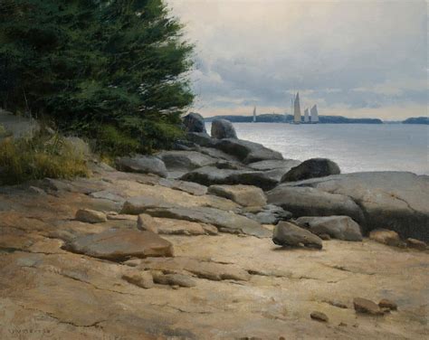 Donald Demers Littoral Path Oil On Canvas 16 X 20 American