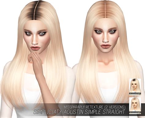 Sims 4 Hairs Miss Paraply Simpliciaty`s Agustin Simple Straight Hair
