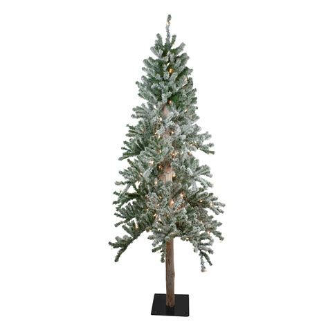 Northlight 7 Pre Lit Flocked Alpine Artificial Christmas Tree Clear