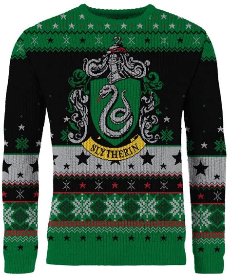 Harry Potter Slytherin Knitted Christmas Sweater Ugly Harry Potter