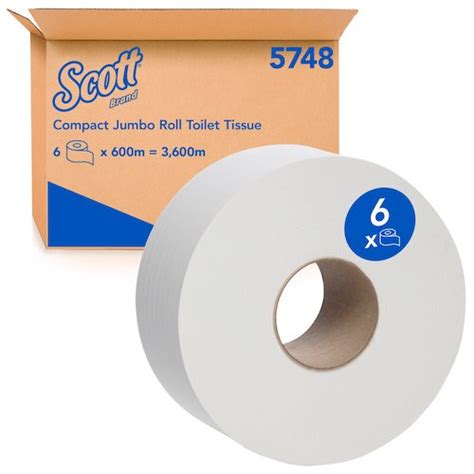 Kleenex Jumbo Roll Toilet Tissue Compact 2ply 300m X 6 Rolls 5749