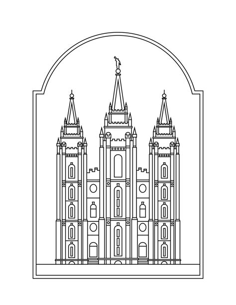 Salt Lake Temple Coloring Page In 2022 Salt Lake Temple Temple