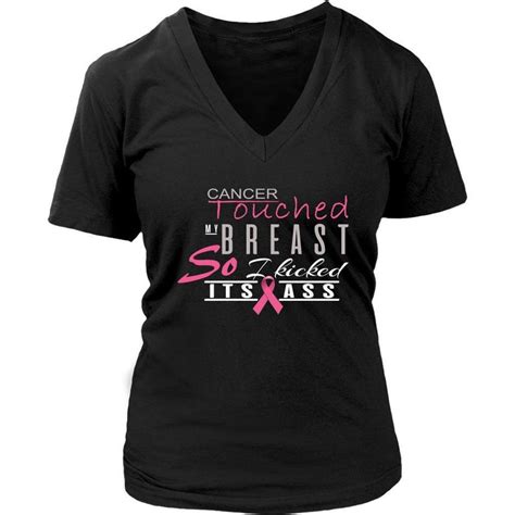 cancer touched my breast so i kicked its ass classic breast etsy