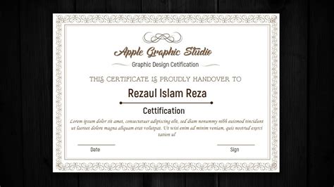 How To Design A Certificate Template Adobe Illustrator Tutorial Youtube