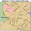 Norristown Pennsylvania Street Map 4254656