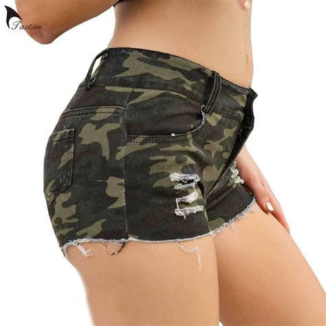 Tastien 2019 New High Waist Army Shorts Womens Sexy Shorts Booty Jeans Shorts Denim Shorts