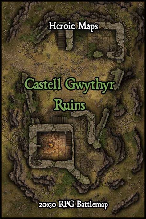 Heroic Maps Castell Gwythyr Ruins Heroic Maps Buildings