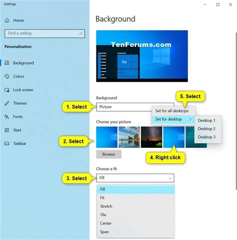 How To Change Virtual Desktop Background In Windows 10 Tutorials