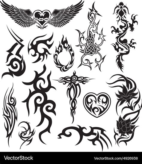 Tribal Tattoos Royalty Free Vector Image Vectorstock