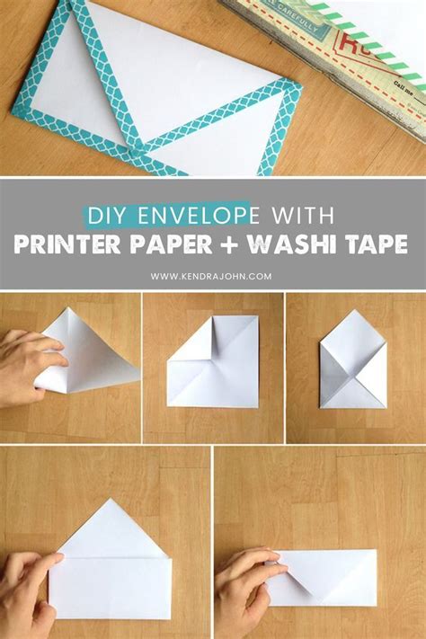 Diy Paper Envelope Easy Kendra John Designs Diy Envelope