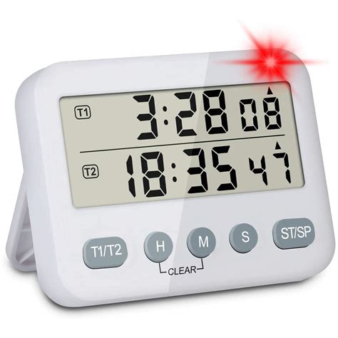 Buy Mecheer Dual Kitchen Timer Digital Timer Magnetic Egg Timer 2 In 1