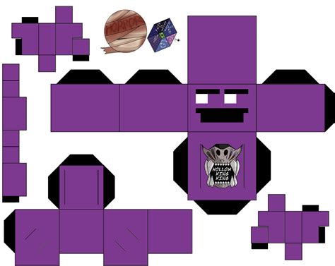 Purple Guy Fnaf Paper Craft Model Free Printable Papercraft Templates