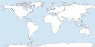 Free Printable Outline Blank Map of The World with Countries