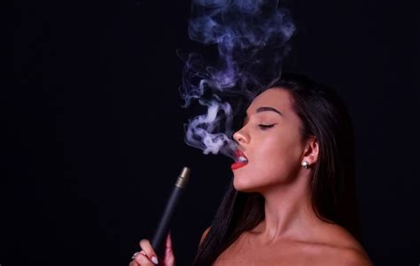 premium photo sexy girl smokes hookah sheesha the pleasure of smoking