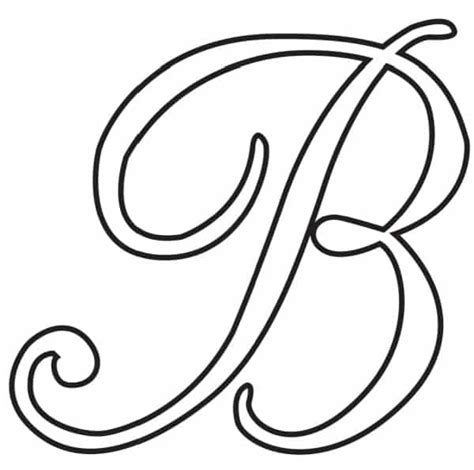 Free Printable Uppercase Calligraphy Letters Calligraphy Letter B