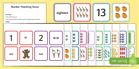 1 20 Number Matching Card Game Teacher Made Twinkl