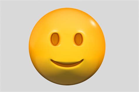Emoji Slightly Smiling Face 3d Model Cgtrader
