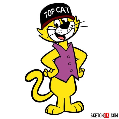 How To Draw Top Cat Step By Step Drawing Tutorials Cartoon Cat