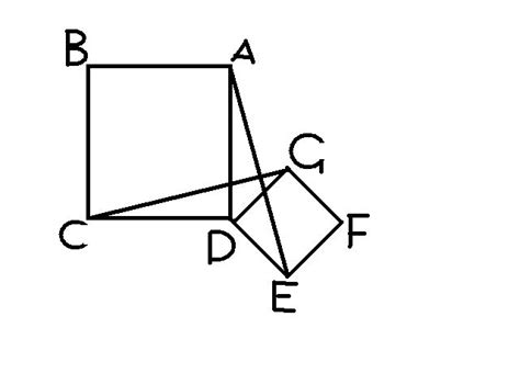 如图，已知四边形abcd、defg均为正方形 百度知道