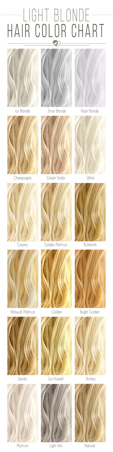 Blonde Hair Color Chart To Find The Right Shade For You Hair Chart Light Blonde Hair Blonde