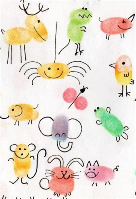 Fun And Easy Fingerprint Drawing Ideas For Kids Kids Art And Craft