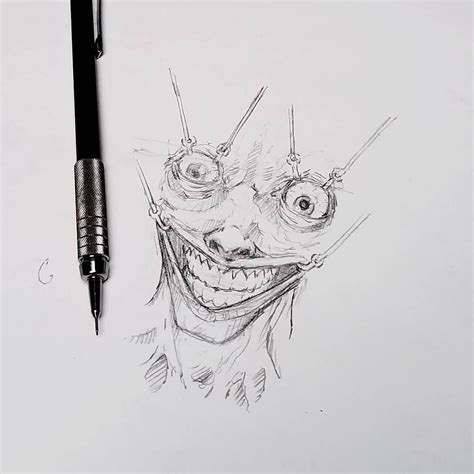Unnerving Images For Your All Simple Scary Face Drawing Easy
