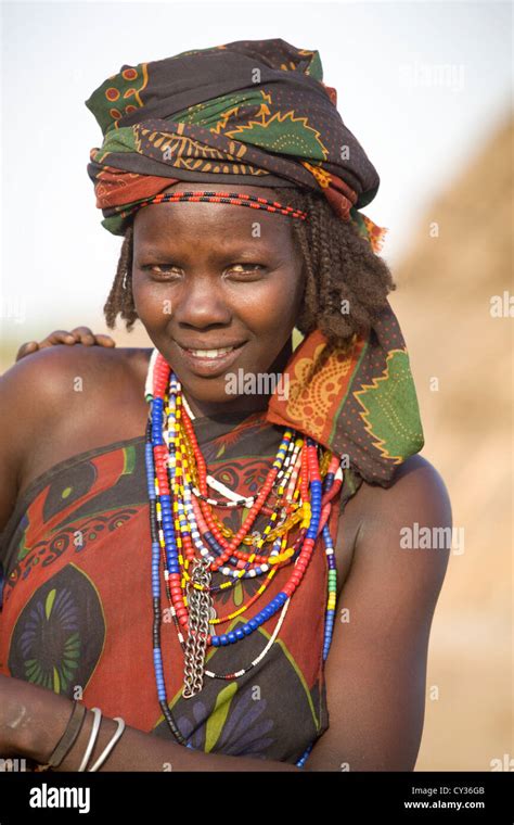 Young Girl Of The Erbore Tribe Omo River Valley Ethiopia Stock Photo