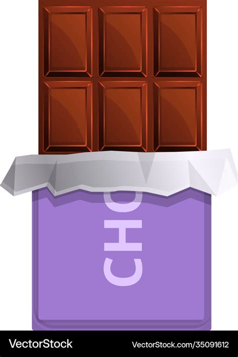 Swiss Chocolate Bar Icon Cartoon Style Royalty Free Vector