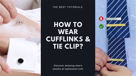 How To Wear Cufflinks And Tie Clip Youtube