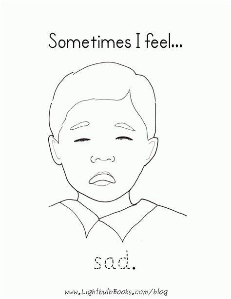 Coloring Page Of A Sad Face Coloring Home