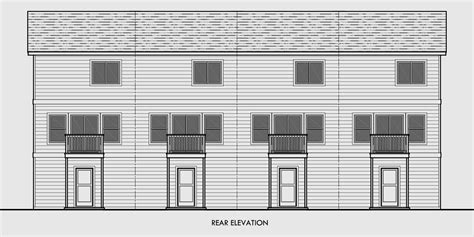 $5,555 in monthly rental income with more upside! 4 Plex Plans, Narrow Townhouse Plans, F-562