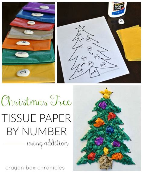 Christmas Tree Tissue Paper Craft Christmas Tree Crafts Tissue Paper