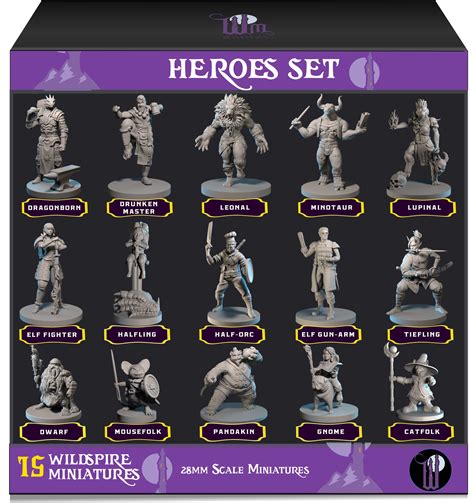 Buy 15 Hero Character And Npc Miniatures For Dnd Miniatures Paintable Dandd