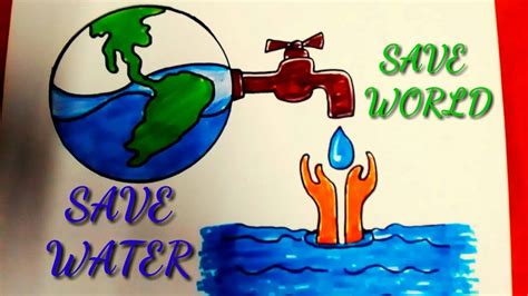 Save Water Save Earth Poster For Kids