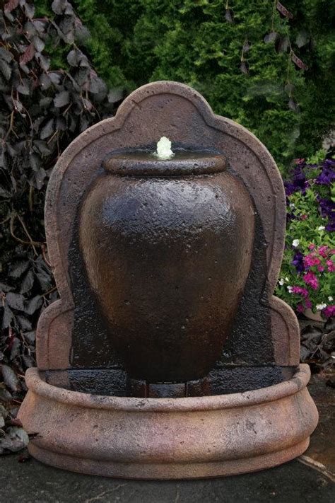 Azusa Urn Wall Garden Fountain Light Included