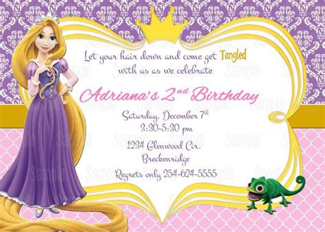 Tangled Printable Birthday Party Invitation By Partyinnovations09 10