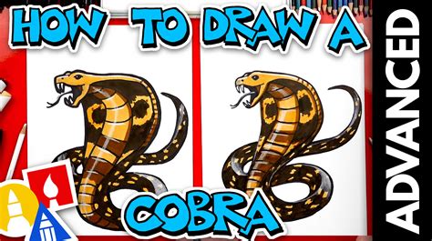 How To Draw A Snake Cobra Advanced Art For Kids Hub
